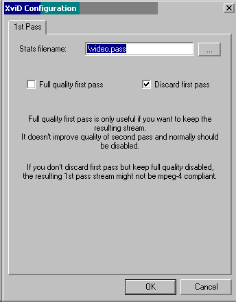 Encoding Type -> 2pass 1st pass -> more