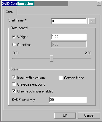 Zone Options